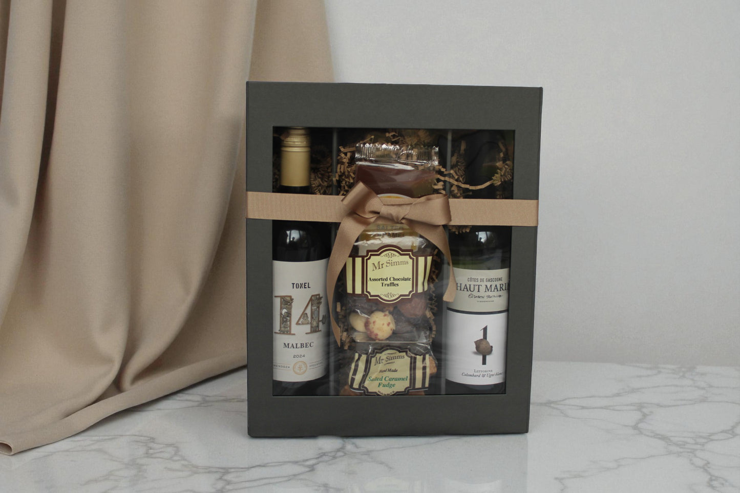 Double Wine and Confectionery Christmas Hamper